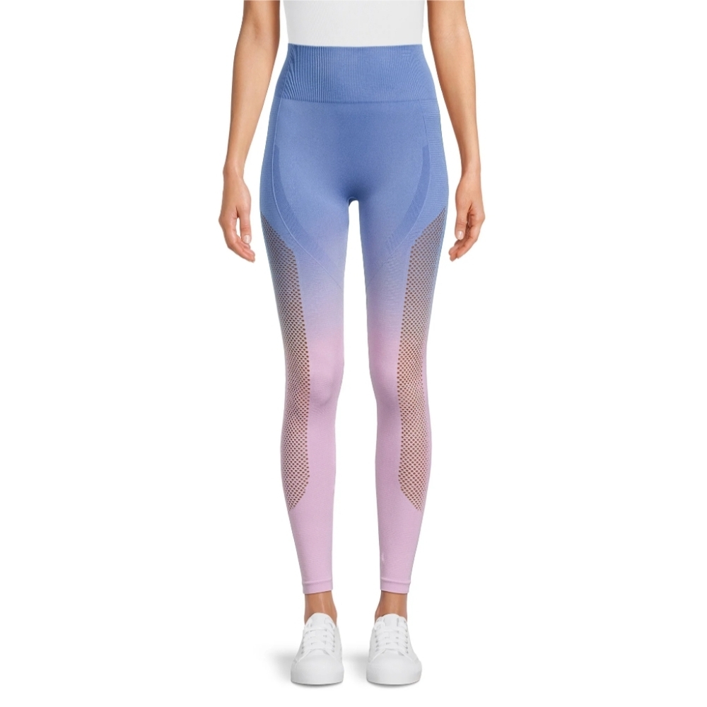 No Boundaries Juniors’ Size L (11-13) Perforated Leggings Blue & Pink Ombre NWT